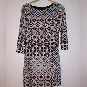 Geometric Patterned Multiple Colored Dress
